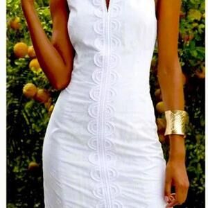 Lilly Pulitzer janice shift dress in maine state patch white